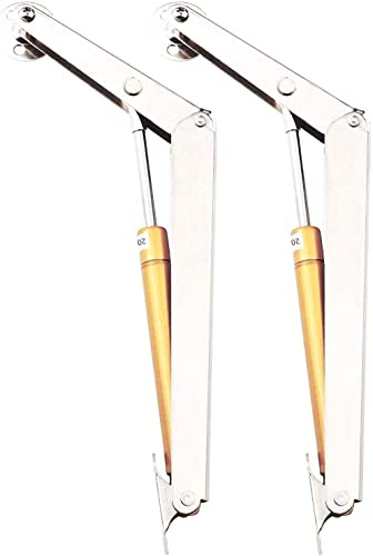 Klappenbeschlag Gasdruckfeder, Tiberham 200N Klappenhalter Gasdfeder Stütze, Hydraulic Gasdruckdämpfer Scharniere für Klappen, Tatami, Schrank, Spielzeugkiste (2 Stück)