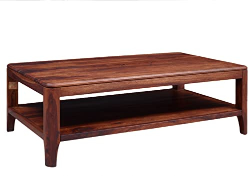 MASSIVMOEBEL24.DE Table Basse Sheesham Brun foncé huilé Brooklyn #11 | 120x70x40 cm (BxTxH)26kgMid Centurydémontémassif