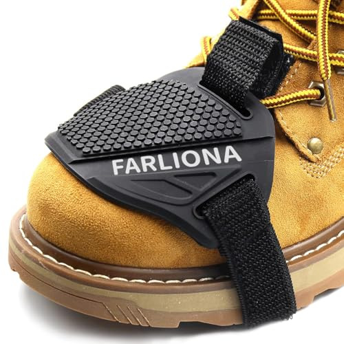FARLIONA Motorcycle Motorbike Shift Pad, Shoe Boot Protector Cover, Useful Rubber Gear Shifter Accessories for Men Women, Black, Medium