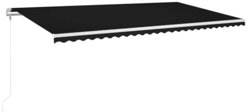 vidaXL Markise Automatisch mit LED Windsensor Gelenkarmmarkise Sonnenmarkise Balkonmarkise Sonnenschutz Sichtschutz Terrasse Garten 600x350cm Anthrazit