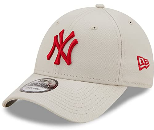 New Era New York Yankees MLB League Essential Beige Rot Verstellbare 9Forty Cap - One-Size