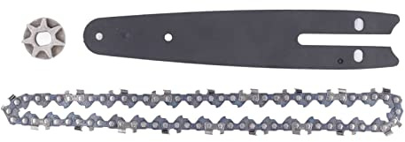 Mini-Elektro-Kettensägen-Kettensatz, Stahlkettenradkette 6-Zoll-Sägenersatz für Kettensägen Im Freien, Ersatzteile, Zubehör, 186 Mm, Führungsplatte, 230 Mm