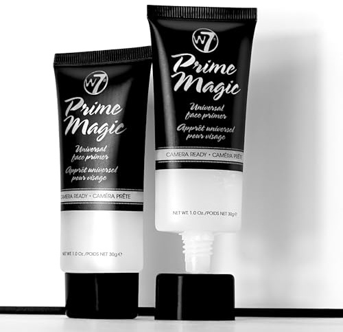 W7 Prime Magic Face Primer - Clear Makeup Base Priming Formula For Flawless Skin - Vegan Makeup - 2 Pack