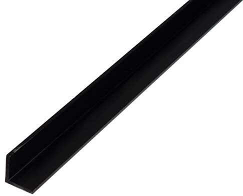 Alberts 471385 Cornière | Plastique, noir | 1000 x 20 x 20 mm