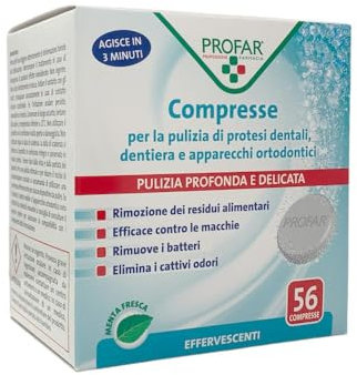 Profar Compresse Pulenti per Protesi Dentali, 56 compresse