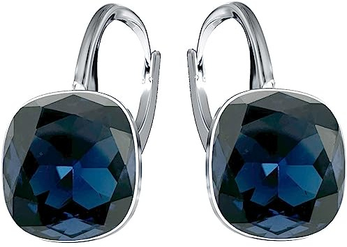 Hängende Ohrringe 925 Silber mit Marken Kristall Zirkonia - Damen Schmuck Echt Silberne Hänge Ohrhanger Ideal Geschenge (Montana)