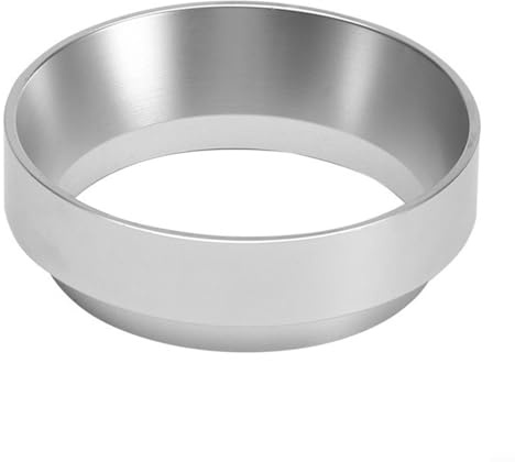 Sileduove 49 Mm Kaffee Dosierring, Espresso Trichter Kaffee Dosierring Für Brühschüssel, Pulverkorb, Siebträger(Silver)