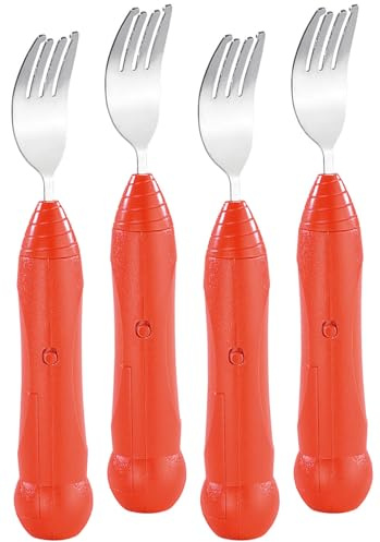 infactory Gabeln: 4er-Set automatische Spaghettigabeln mit genialer Aufroll-Technik (Automatische Spaghettigabel, Dreh-Spaghetti Gabel, Party)