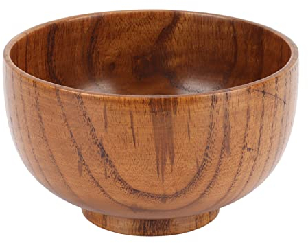 Bol à Soupe En Bois, Lot De 2 Bols à Nouilles De Riz En Bois Faits à la Main, Bol à Soupe Japonais, Bol à Salade En Bois Polyvalent Pour Aliments, Collations, Desserts