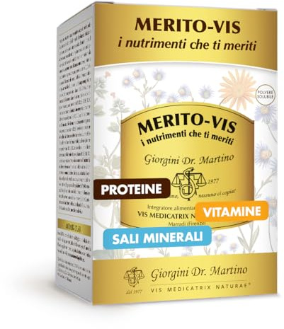 MERITO-VIS Polvere - 500 g (integratore di proteine con tutti i sali minerali e tutte le vitamine, PROTEINE NOBILI 65%)