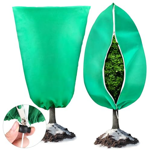 Jazlyvex 2 Stück Pflanzenschutz Winter,120x180CM Winterschutz für Palmen Frostschutz 70g/m² Kübelpflanzen Ppflanzen Winterschutz Draußen(Grün)