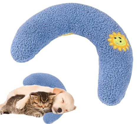 FmtwPhn Kissen für Hunde,Beruhigungskissen für Hunde,Hunde-Nackenkissen, weiches Kissen | Haustierkissen halber Donut, Welpenkissen Hundebettkissen, Haustier beruhigendes Spielzeug, Wurfkissen