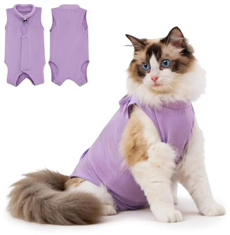 Avont katt återhämtningsdräkt, katt onesie för kvinnliga manliga katter | Andningsbar och bekväm kirurgisk postoperativ skyddande kroppsdräkt, bekvämt alternativ till E-krage