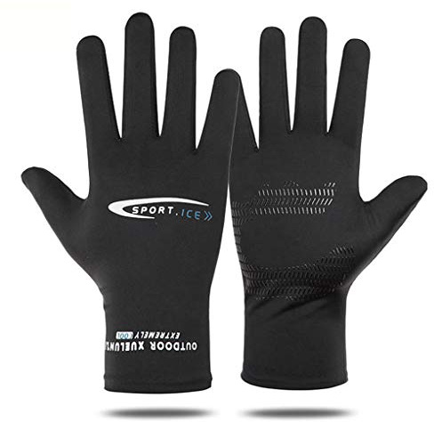 Faxianther Summer Cool Sun Protection Cycling Gloves Men Women Teens Lightweight Ice Silk Non-Slip Road Bike Roller Skating Driving Gloves Sports Mitts For Running Fishing Camping Exercise Yoga Dance
