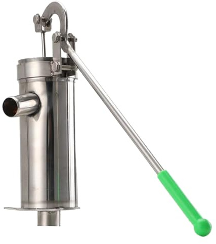 Pitcher Pompa per acqua manuale per giardino, aspiratore manuale per fontana, in acciaio, per esterni, laghetto da giardino, cortile, paesaggio, irrigazione prato, decorazione con