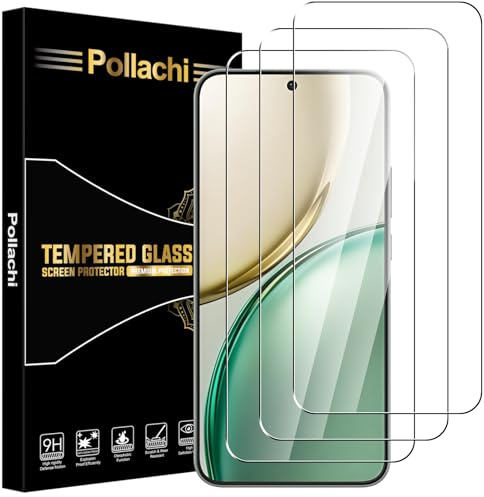 Pollachi [3 Piezas Protector de Pantalla para Honor X9d/Magic 8 Lite,Cristal Templado,9H Dureza Anti-Arañazos,Antihuellas,HD Transparente,Ultra Resistente