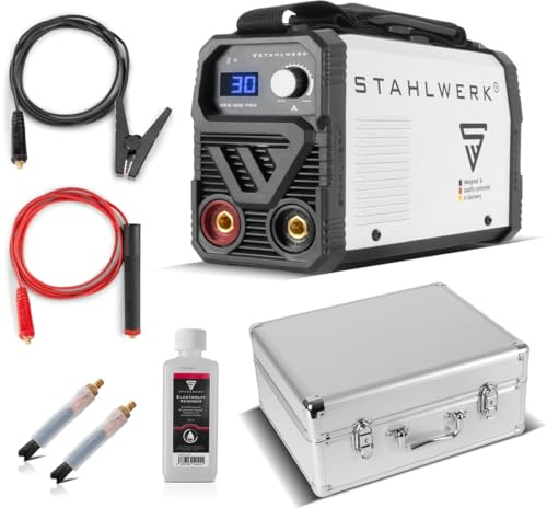 STAHLWERK SRG 300 Pro Schweißnaht-Reinigungsgerät, 10–30 A, 230 V, 2,2 kg | Kompaktes Reinigungs- und Beizgerät zur elektrochemischen Reinigung sowie zur Passivierung und Veredelung von Schweißnähten