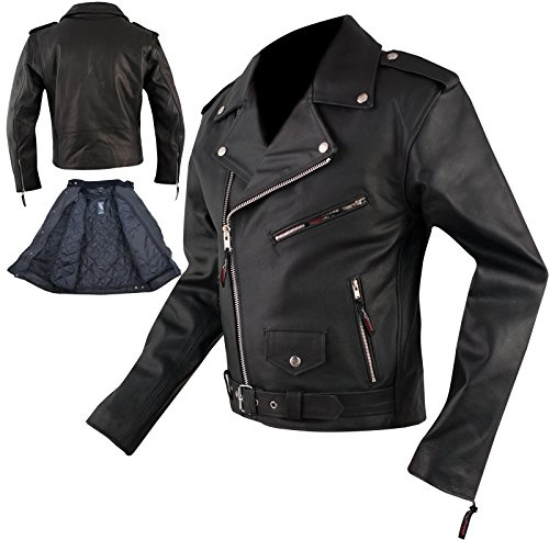 Custom Moto Pelle Giubbotto Giacca Vintage Retro Classic Bikers Chiodo