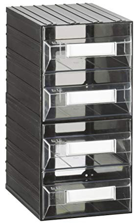 Cassettiera modulare Mobil Plastic Modello MOBIL 101 - 4 cassetti trasparenti