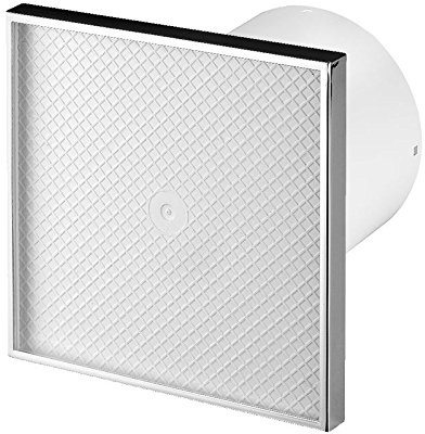 Armar Trading LTD Bathroom Extractor Fan 125mm / 5 with Non Return Valve/Backdraft Shutter Kitchen Ventilator with Modern Front Panel (125mm Silent Fan with Timer, Tiled/PI)