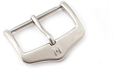 HIRSCH Unisex Dornschließe für Uhrenarmbänder L316 Edelstahl Modell Classic 18 mm Silberfarben, matt