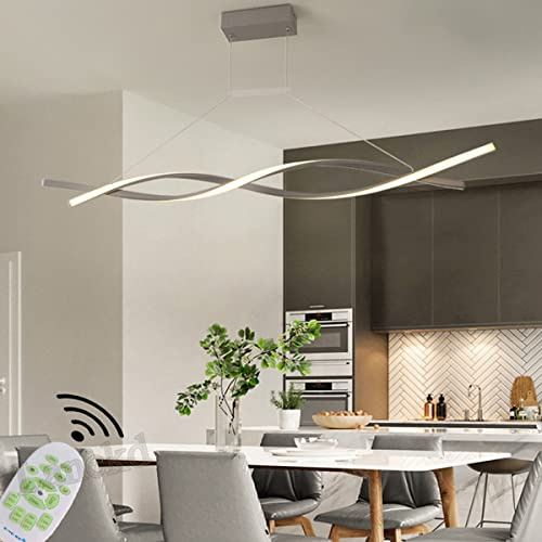 Lampadari Lampada a Sospensione LED Cucina Tavolo da Pranzo Lampadario Soffitto Moderni Design Camera da letto Dimmerabile con Telecomando Sospeso Luce per Salotto Mobile Ufficio Bagno Sala Lampade