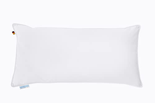 Regina - Almohada de 3 cámaras, 40 x 80 cm, con 90 % plumón, 10 % plumas, 700 g