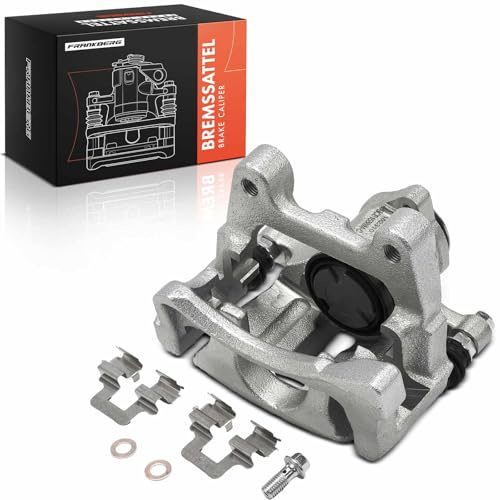 Frankberg Bremssattel Bremszange Hinten Rechts mit Halter 5N0615404 | Lochabstand Halterung 76.2 mm, Aluminiumguss; Kompatibel mit P.a.s.s.a.t 362, P.a.s.s.a.t 3C2, CC 358, Q3 8UB 8UG