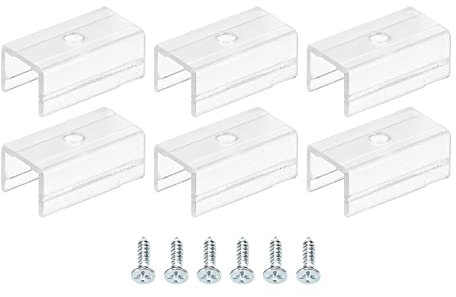 sourcing map 50 Stück Lichtschlauch-Montageclips Wandkanal-Montagehalter-Zubehör LED-Lichtstreifen Montagehalterung für 9,5 mm bis 10,3 mm wsserdichter LED-Lichtstreifen, durchscheinend