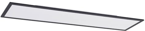 Lindby LED Panel Nelios (Modern) in Schwarz aus Aluminium (1 flammig,) - Bürolampe Deckenlampe Deckenleuchte Lampe Küchenleuchte