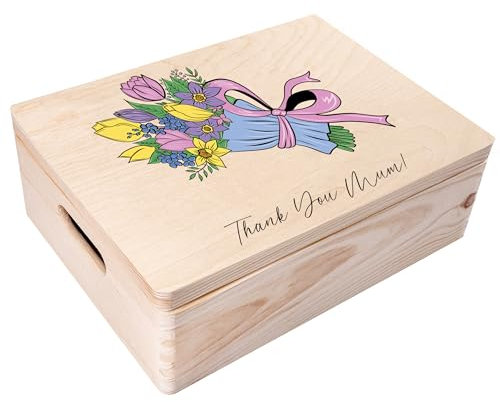 Creative Deco Personalisiert Geschenke Wunschtext Holzkiste | Dein Eigener Beliebig Text Individuelle Geschenk | Geschenkkiste Geschenkbox | Für Frauen, Männer und Paar | 40 x 30 x 14 cm