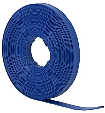 hillvert HI-LFH-2 Waserschlauch Flachschlauch 1 1/2 50 m 7-21 bar gewebeverstärkt flexibel Gartenschlauch Druckschlauch Bauschlauch Industrieschlauch PVC Pumpenschlauch Bewässerungsschlauch