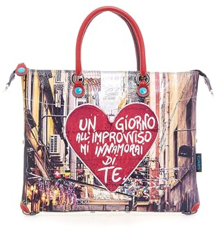 GABS Borsa Donna G3 PLUS HOLIDAY TG M Rosso shopper tote bauletto zaino trasformabile