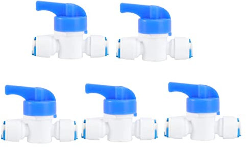 Housoutil 5pcs Equal Straight Od Tube Ball Quick Connect Fitting for Ro Water System Plumbing