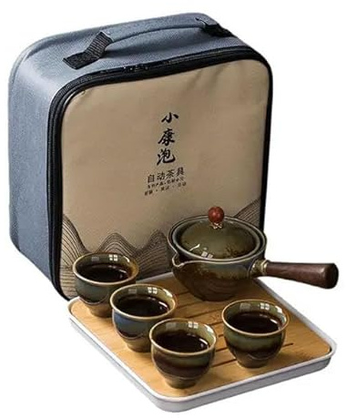 RAEF Service à thé Chinois, infuseurs à thé pour thé en Vrac, Service à thé Gong FU, théière Portable avec Machine à thé et infuseur à Rotation de 360