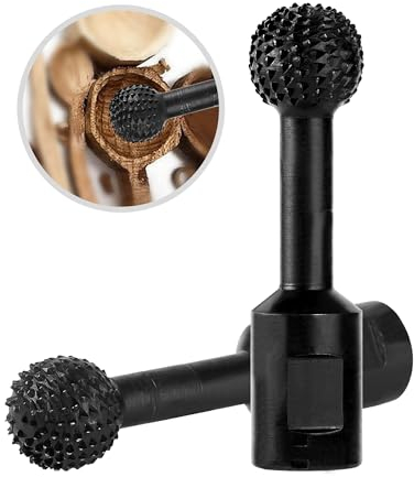 ZITFRI Kugelfräser Holz Schnitzen 25mm Kugelkopf-Holzfräser, Holzraspel für Bohrmaschine, Holzfeile für Winkelschleifer, Holzkugelbohrer für 115/125mm Kugelschleifer