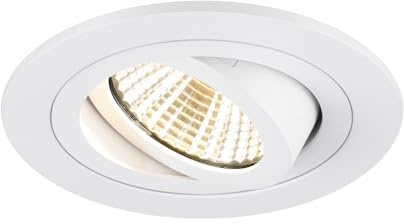 SLV NEW TRIA 75, Deckeneinbauleuchte, 3000K, 38°, IP 20, rund, weiß
