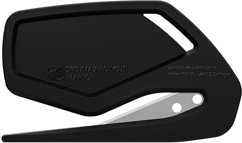 MARTOR 100x SECUMAX POLYCUT Cutter di Sicurezza, Lungo, Lama Nascosta | Cutter monouso, occhiello, punta lunga, film & corda, destro & mancino, logistica & produzione. No. 8500112.16