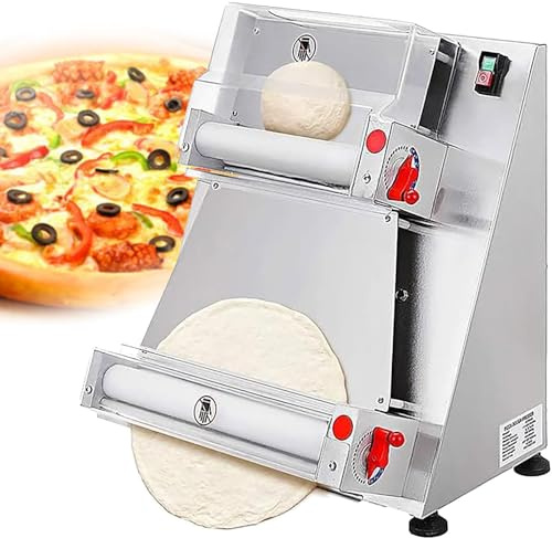 XINGSHANG Pizza Dough Roller Sheeter,30/40cm Automatic Dough Press Machine,370W Electric Pizza Press Making Machine Pasta Maker 5s/ Dough for Rolling of Pizza and Various Dough Cake (Size : 40cm)