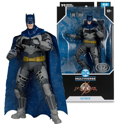 Bizak McFarlane DC Multiverse Batman-Figur, 18 cm, The Flash Movie Platin-Edition, Blau und Grau, Chase, (64387292)