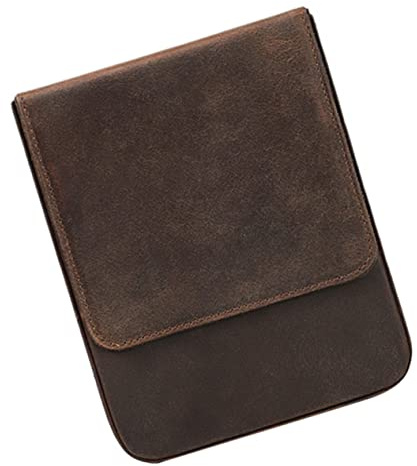 STOBOK Handgefertigtes Stifteetui aus Leder für 6 Füllfederhalter mit Deckel Reibung und Schützt Stifte Einfaches Design für Geschenk und Feierlichkeiten