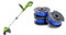 Greenworks 24V Coupe Bordure Sans Fil pour Jardin, Largeur de Coupe de 30 cm, Fil en Nylon de 1,65 mm à Alimentation Automatique, Sans Batterie Ni Chargeur, G24LT30 + 4,8m Greenworks Bobine à Fil Uniq