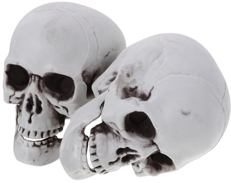KOMBIUDA 4 Pcs Skull Decor Halloween Skull Ornament Extra Large Skull Mannequin Skull Bowl Life Size Halloween Skeleton Small Skull Heads Pit Animatronics Terrifying Skeleton Ornament