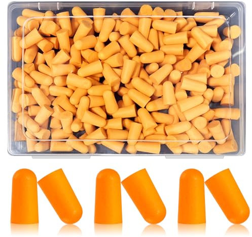 Rhimooay 100 Paar Lärmstopp Ohrstöpsel, ohrstöpsel zum schlafen, Ultraweiche Schaumstoff-Earplugs, Geeignet für den Einsatz beim Schlafen, Schnarchen, Lernen, Reisen und lauten Lärmszenarien