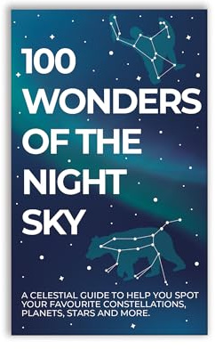Gift Republic 100 Wunder des Nachthimmels – Himmelsführer-Karten-Set für Sterngucker, Punkt-Konstellationen, Planeten und Sterne für Astronomie-Liebhaber, Blau