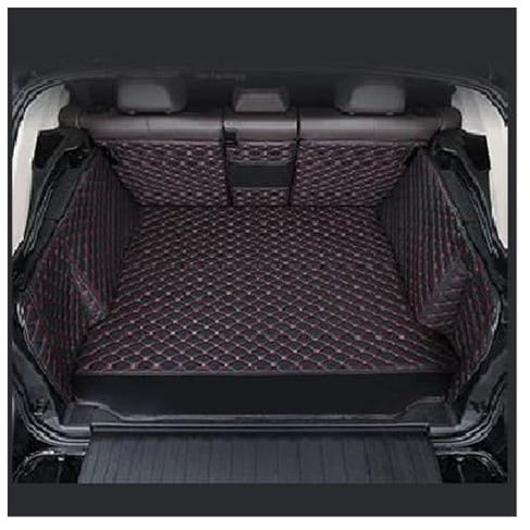 NYSQOFMB Voiture Coffre Tapis pour Mercedes pour Benz pour GLS Classe 2016-2021 Tapis Coffre Voiture en Cuir Doublure Chargement Accessoires Intérieurs Tapis de Coffre Auto(Noir et Rouge)