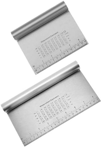 IMIKEYA 1 Ensemble Couteau À Nouilles En Acier Inoxydable Coupe-Pâte Spatule Grattoir À Banc Gadget De Cuisine Outil De Cuisine Coupe-Gâteau En Acier Inoxydable Grattoir À 2 pièces