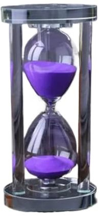WSQHAO Sablier Sablier de 15 à 60 Minutes, minuterie de Sable, Cuisine, école, Moderne, Verre de Sable, Horloge de Sable, minuteries de thé, décoration de la Maison(Purple,60min)