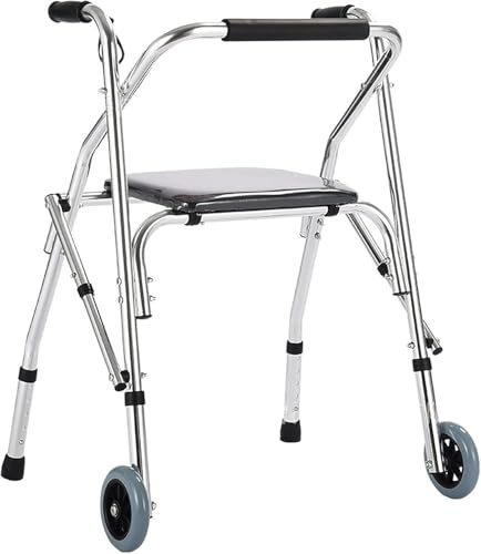 Deambulatore per anziani Deambulatore Rollator Ausili per la deambulazione Deambulatore per anziani in posizione eretta con sedia Ausilio per la deambulazione Adatto alla riabilitazione postoperatori