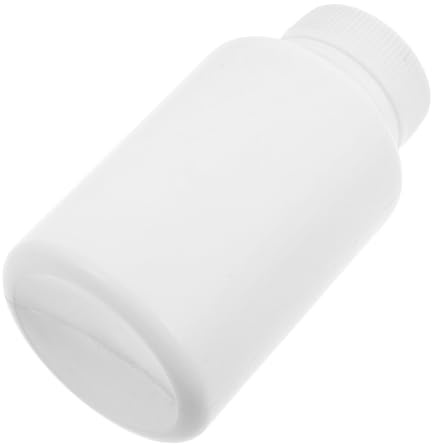 KOMBIUDA Pastillas de Rosca Organizador Plástico de 20 Unidades de Blanco con Tapón Seguro Capacidad 120ml para Medicamentos Sólidos y Cápsulas Uso Diario